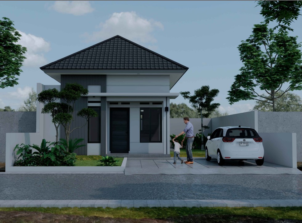 RUMAH LIMASAN MINIMALIS MODERN SIAP BANGUN CARPORT 2 MOBIL LOKASI DIDALAM PERUMAHAN DI MAGELANG